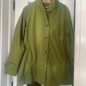 LL Bean Raincoat Flannel Lined